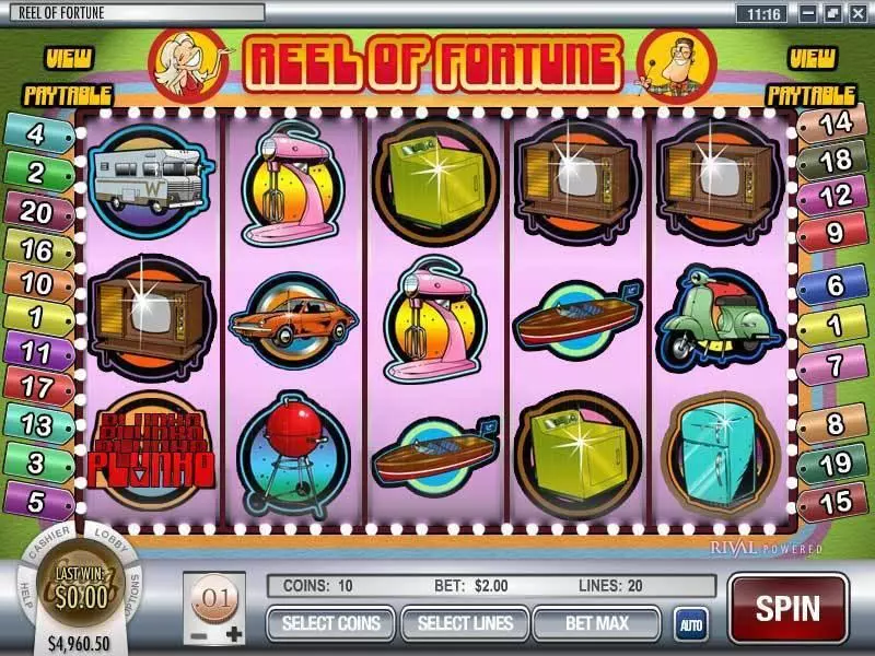 Play Reel of Fortune Slot Main Screen Reels