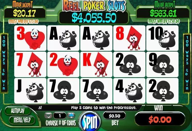 Play Reel Poker Slot Main Screen Reels