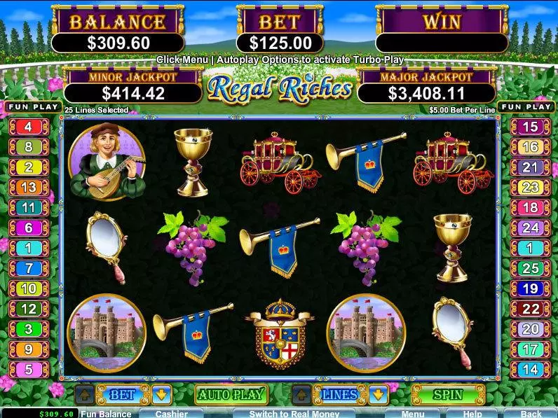 Play Regal Riches Slot Main Screen Reels