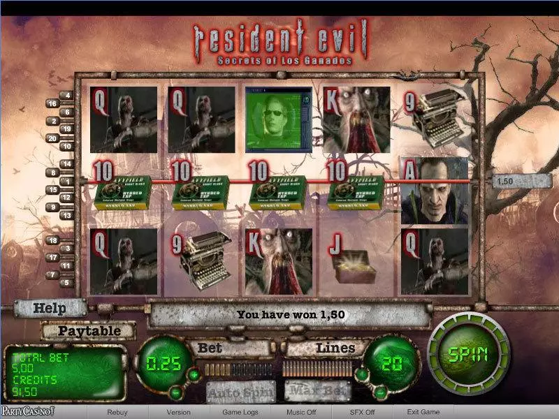 Play Resident Evil Slot Main Screen Reels