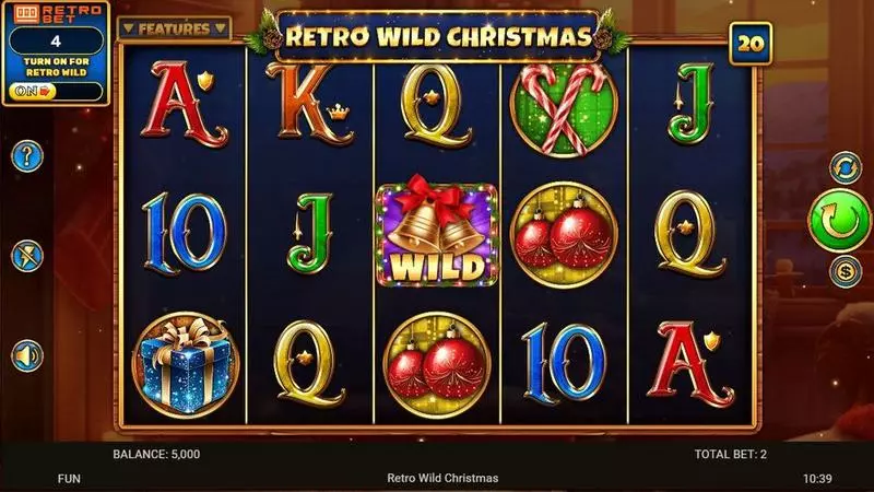 Play Retro Wild Christmas Slot Main Screen Reels
