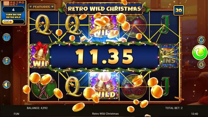 Play Retro Wild Christmas Slot Winning Screenshot