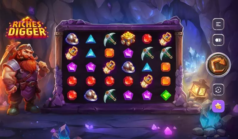 Play Riches Digger Slot Main Screen Reels