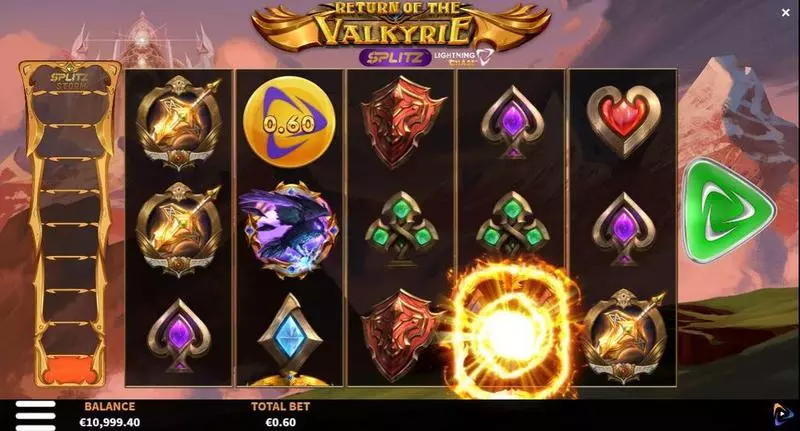 Play Rise of the Valkyrie Splitz Lightning Chase Slot Main Screen Reels