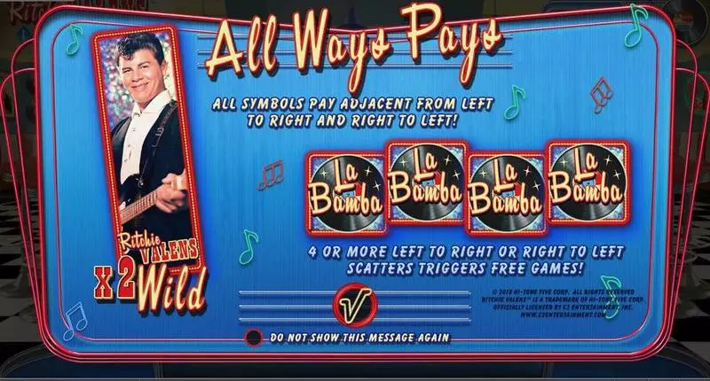 Play Ritchie Valens La Bamba Slot Info and Rules