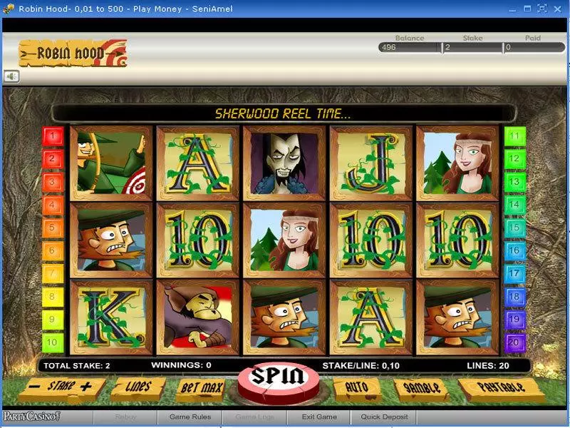 Play Robin Hood Slot Main Screen Reels