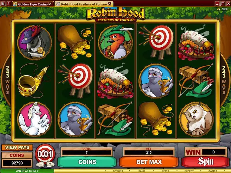 Play Robin Hood Feathers of Fortune Slot Main Screen Reels
