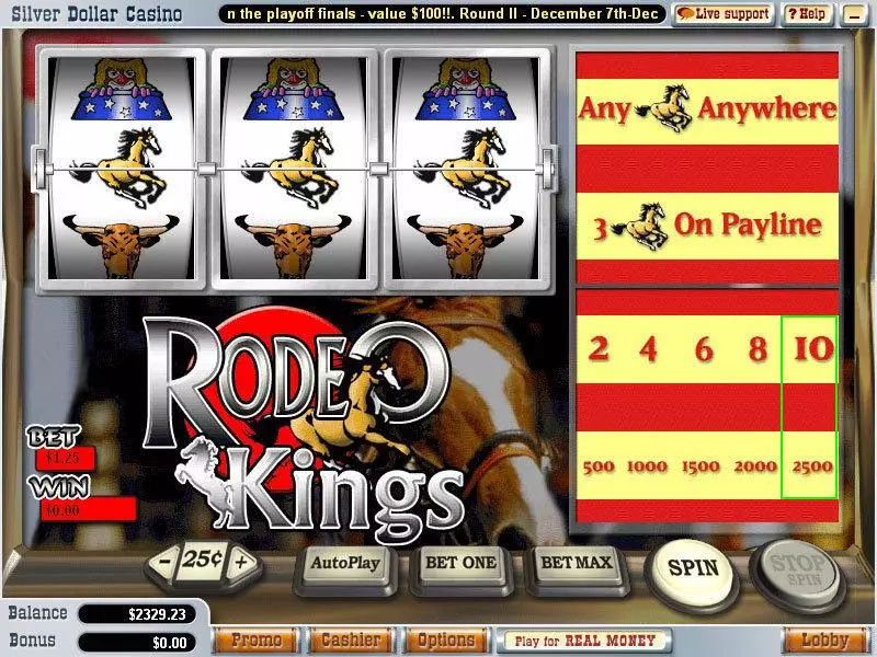 Play Rodeo Kings Slot Main Screen Reels