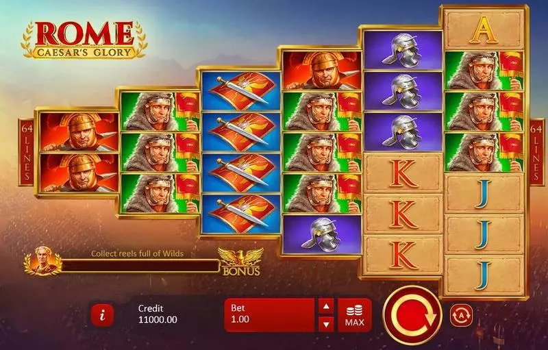 Play Rome Caesar's Glory Slot Main Screen Reels