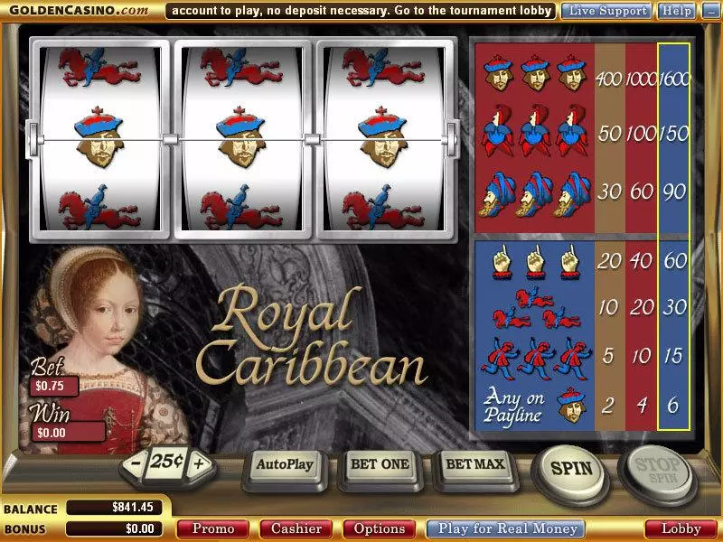 Play Royal Caribbean Slot Main Screen Reels