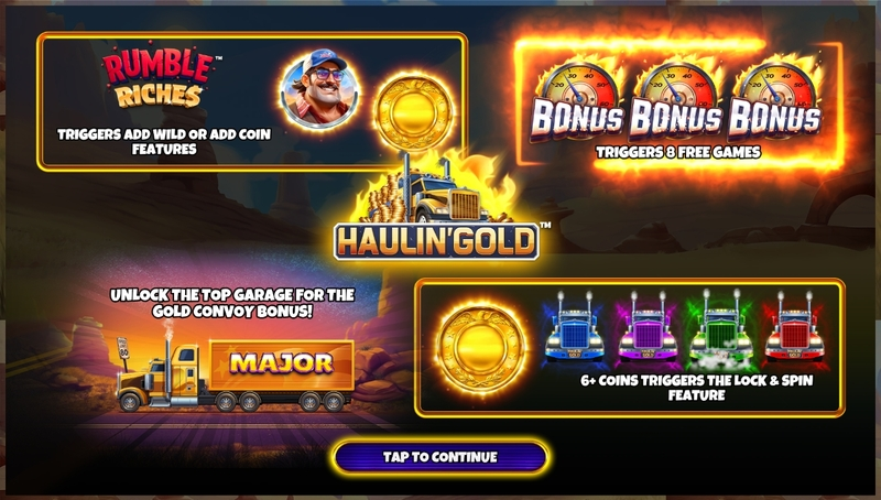 Play Rumble Riches - Haulin Gold Slot Info and Rules