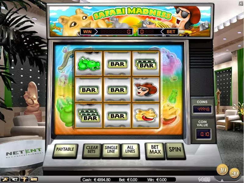Play Safari Madness Slot Main Screen Reels