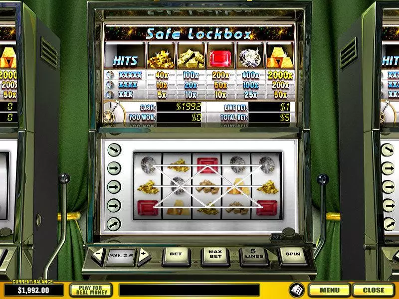 Play Safe Lockbox Slot Main Screen Reels