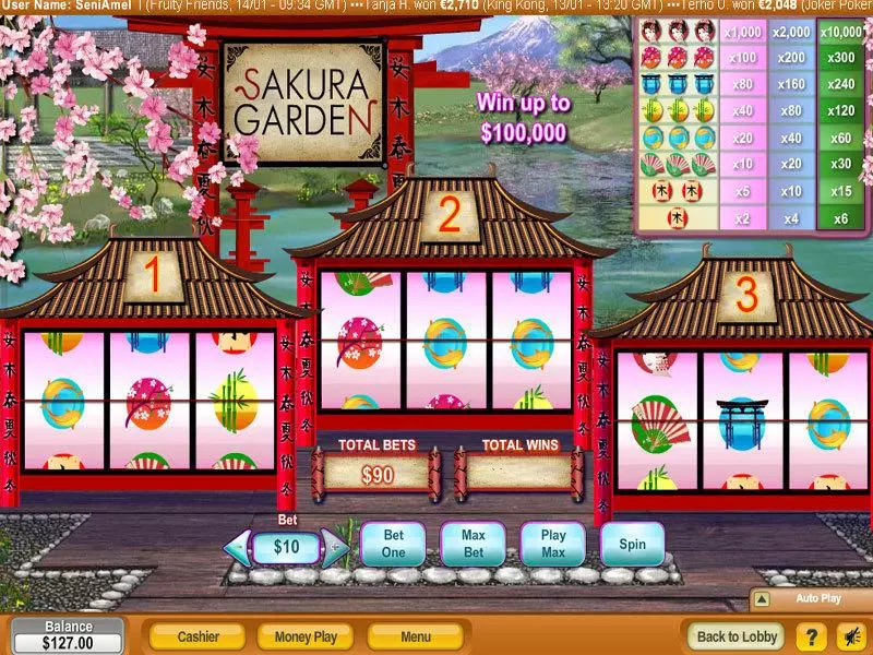 Play Sakura Garden Slot Main Screen Reels