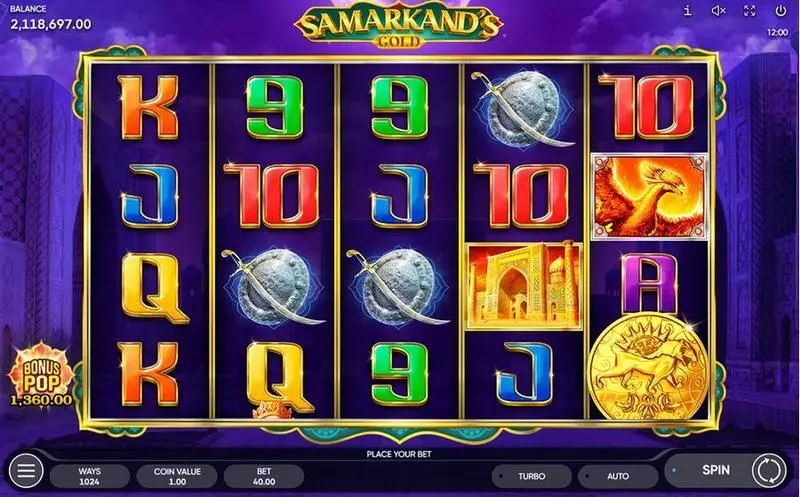 Play Samarkand's Gold Slot Main Screen Reels