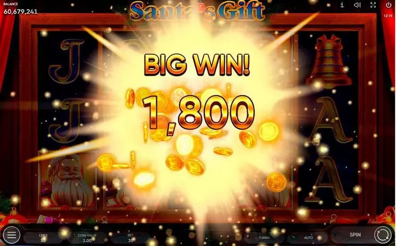 Play Santa's Gift Slot Winning Screenshot