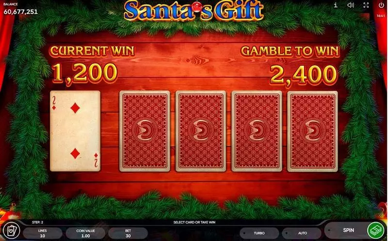 Play Santa's Gift Slot Gamble Winnings