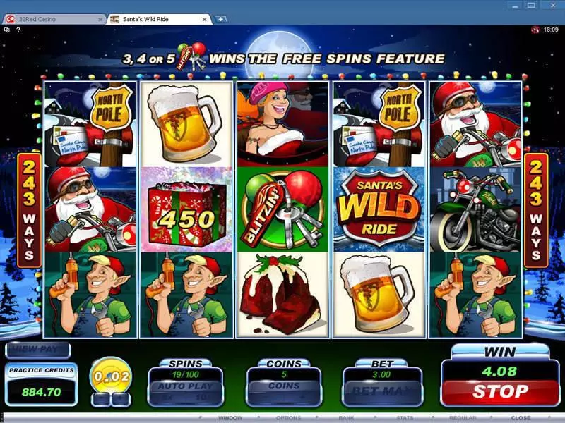 Play Santa's Wild Ride Slot Bonus 1