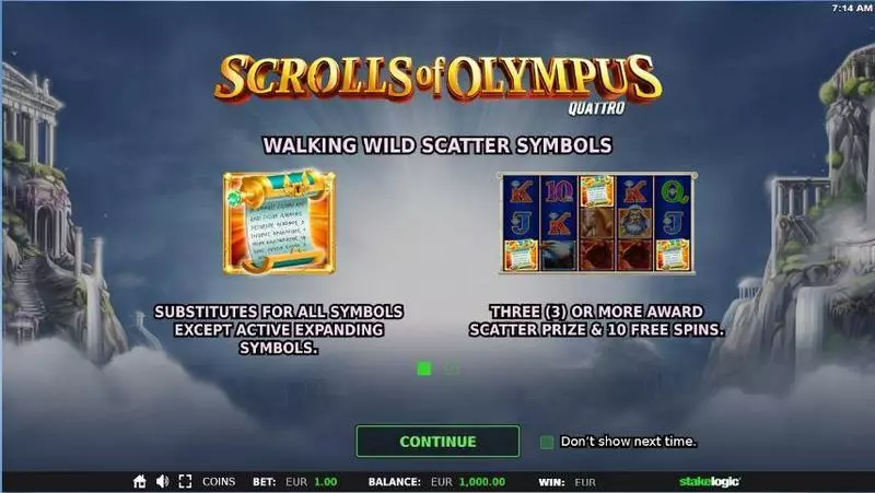 Play Scrolls of Olympus Slot Info and Rules