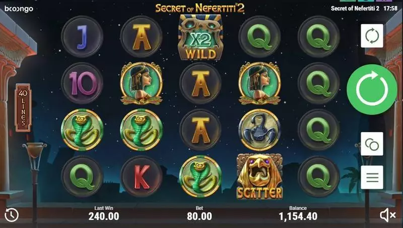 Play Secret of Nefertiti 2 Slot Winning Screenshot