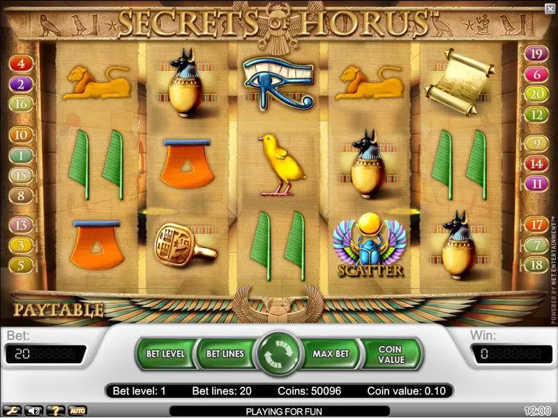 Play Secrets of Horus Slot Main Screen Reels