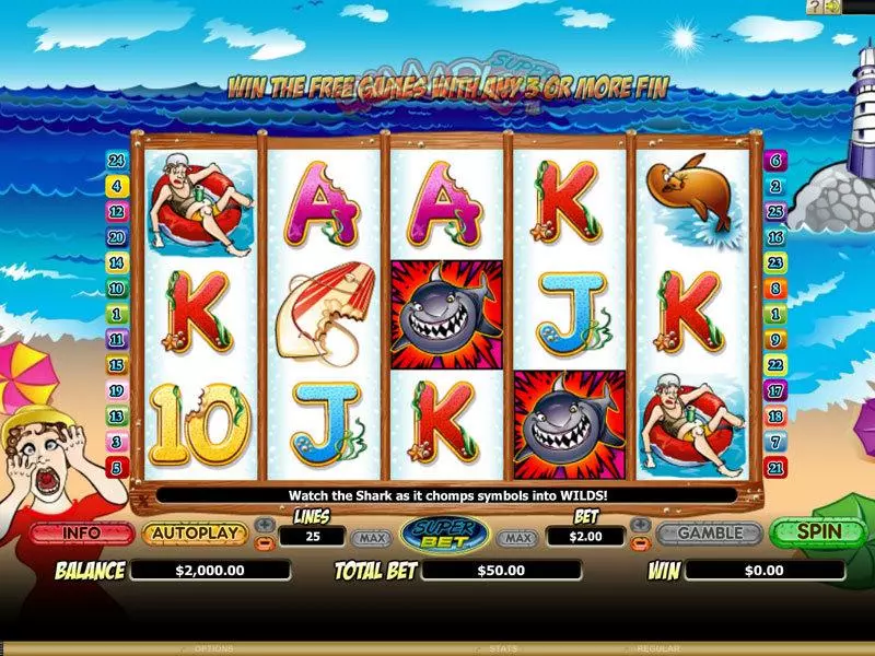 Play Shaaark! Super Bet Slot Main Screen Reels