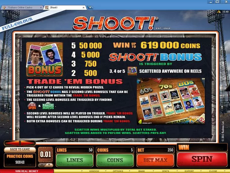Play Shoot! Slot Bonus 1