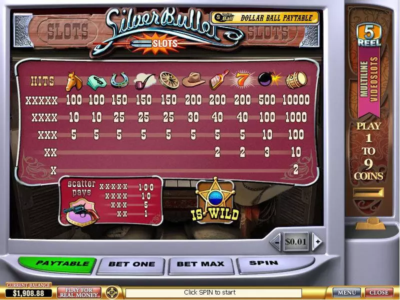 Play Silver Bullet Slot Info and Rules