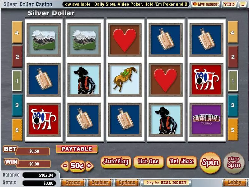 Play Silver Dollar Slot Main Screen Reels