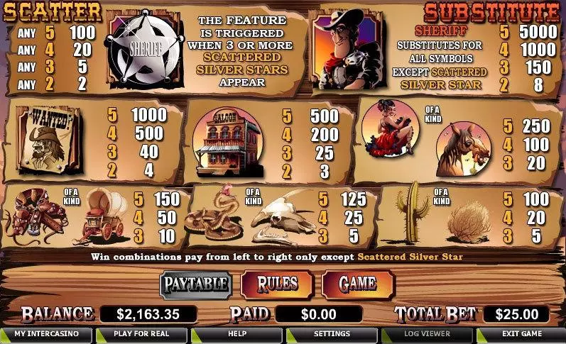 Play Silver Star Slot Info and Rules