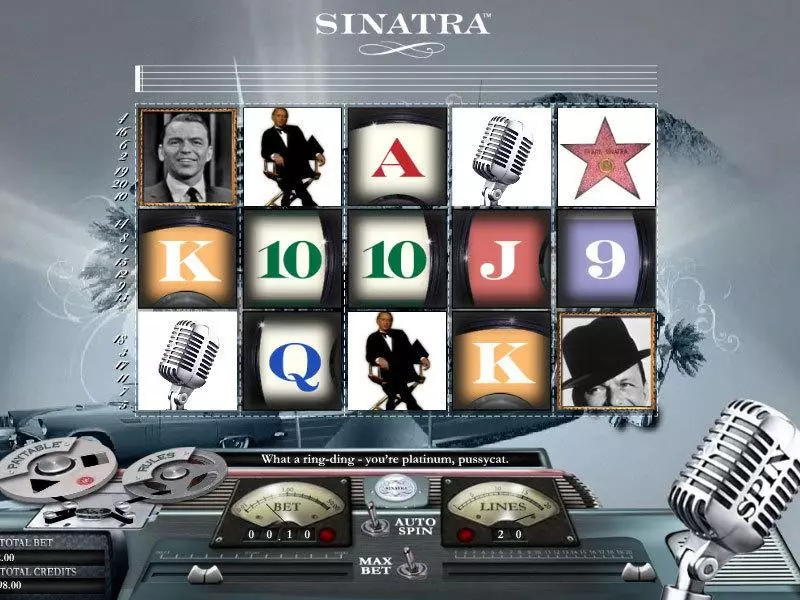 Play Sinatra Slot Main Screen Reels