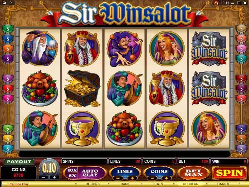 Play Sir Winsalot Slot Main Screen Reels