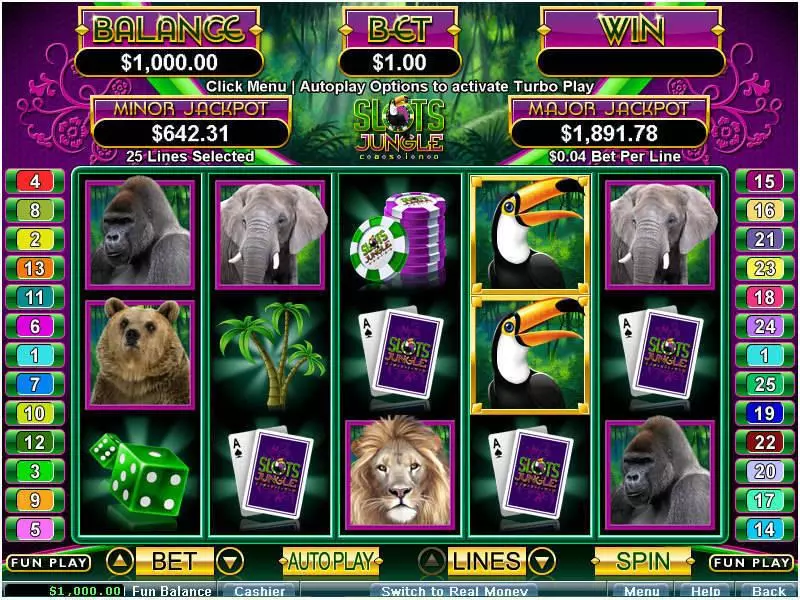 Play Slots Jungle Slot Main Screen Reels