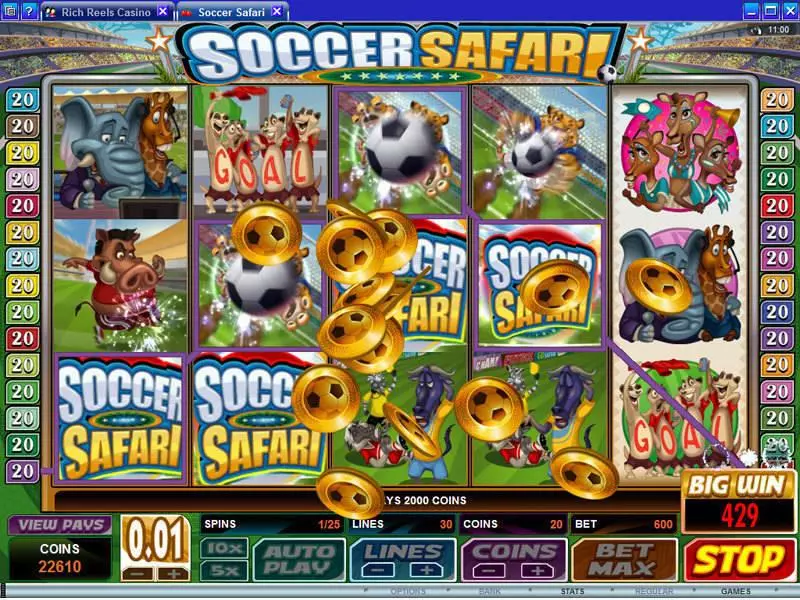 Play Soccer Safari Slot Bonus 1