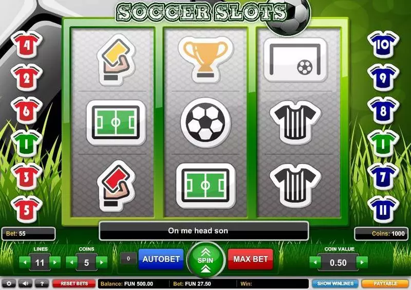 Play Soccer Slots Slot Main Screen Reels