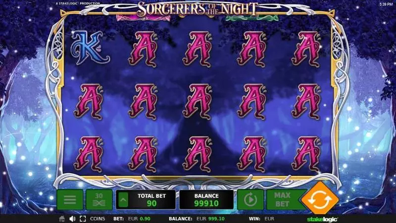 Play Sorcerers of the Night Slot Main Screen Reels
