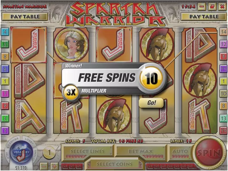 Play Spartan Warrior Slot Bonus 1
