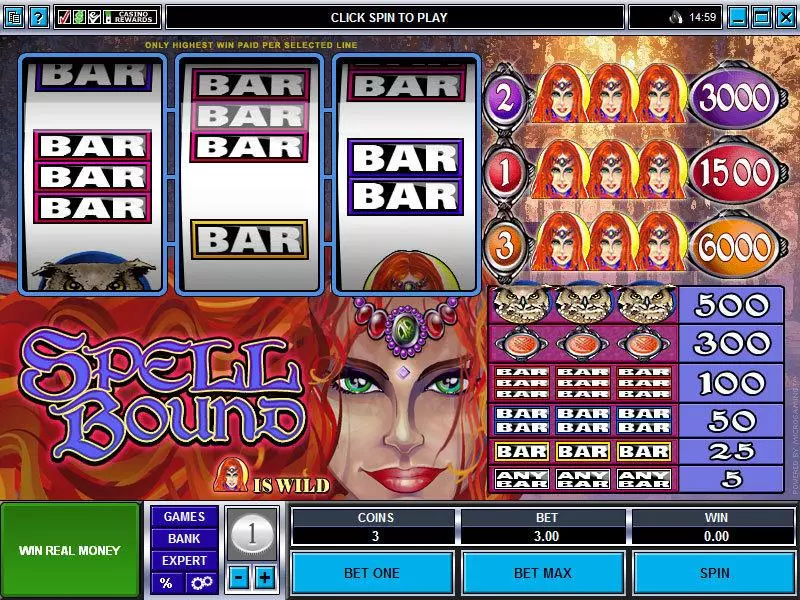 Play Spell Bound Slot Main Screen Reels