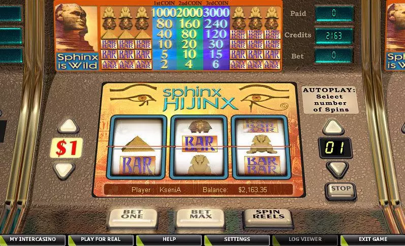 Play Sphinx Hijinx Slot Main Screen Reels