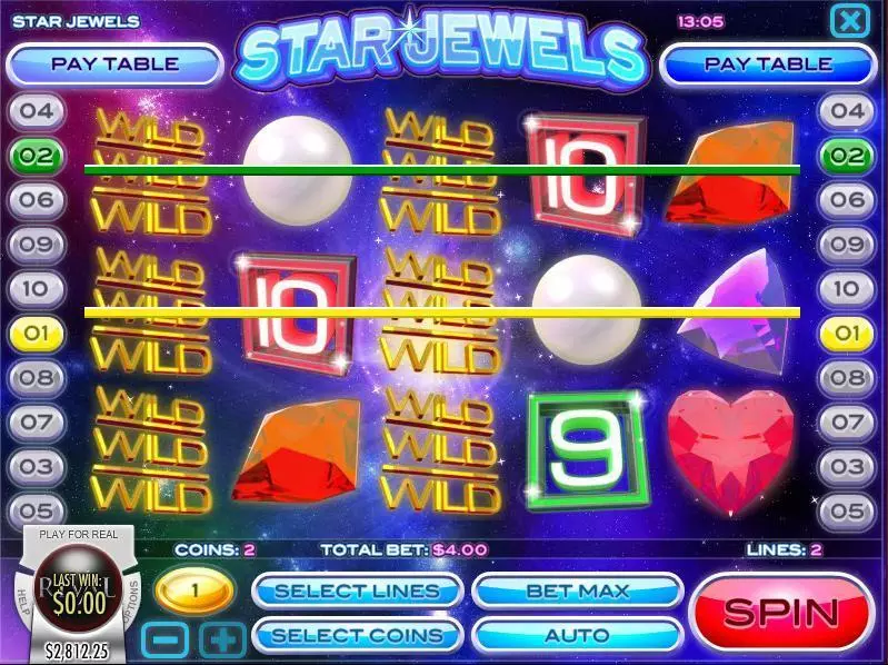 Play Star Jewels Slot Main Screen Reels