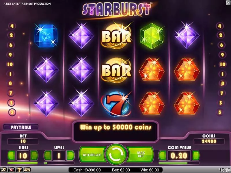 Play Starburst Slot Main Screen Reels
