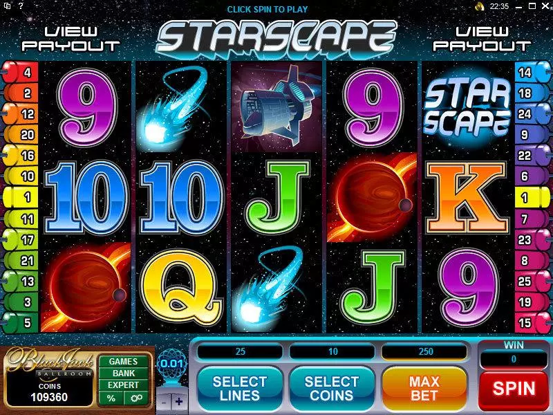 Play Starscape Slot Main Screen Reels