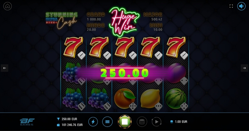 Play Stunning Cash Ultra Dice Slot Winning Screenshot