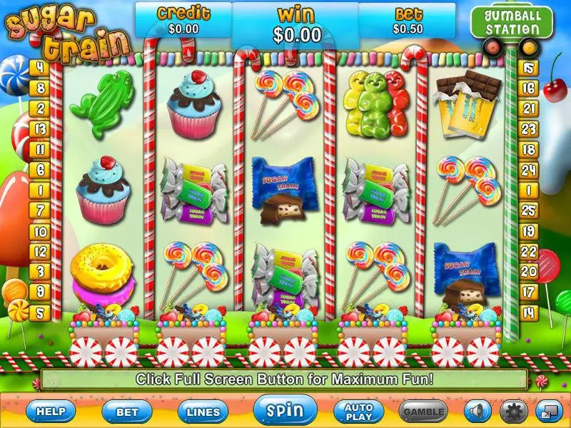Play Sugar Train Slot Main Screen Reels