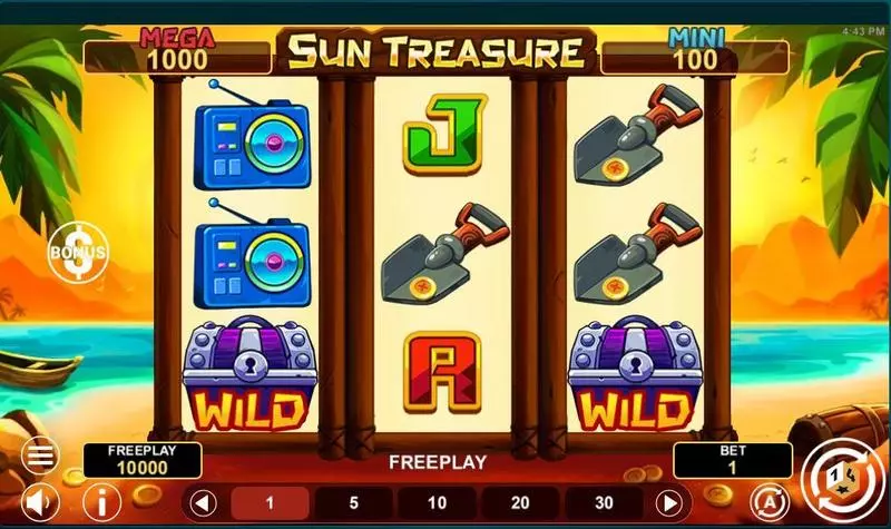 Play Sun Treasure Slot Main Screen Reels