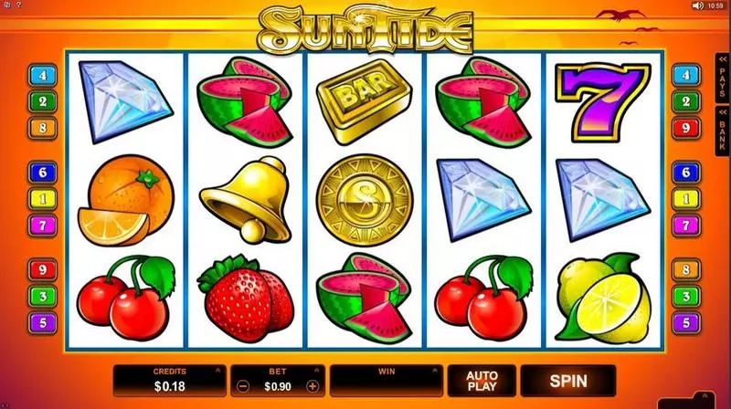 Play SunTide Slot Introduction Screen
