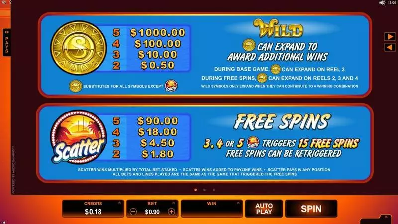 Play SunTide Slot Info and Rules
