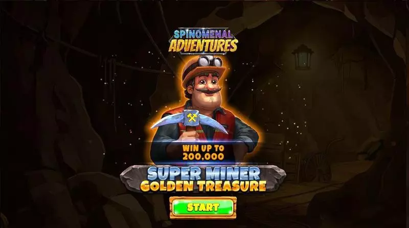 Play Super Miner – Golden Treasure Slot Introduction Screen