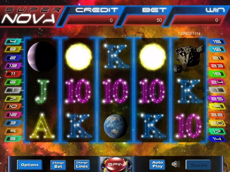 Play Super Nova Slot Main Screen Reels
