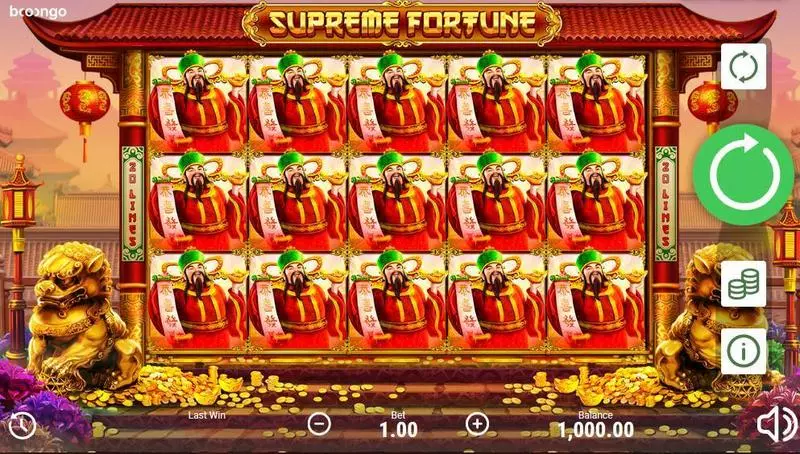 Play Supreme Fortune Slot Main Screen Reels
